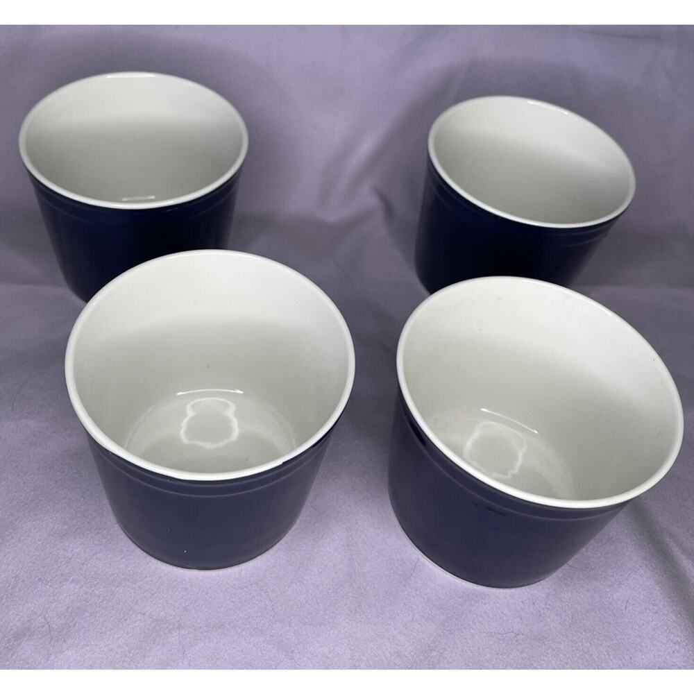 Crofton Navy Porcelain Dessert Cups Bowls No spoons included (Set of 4)